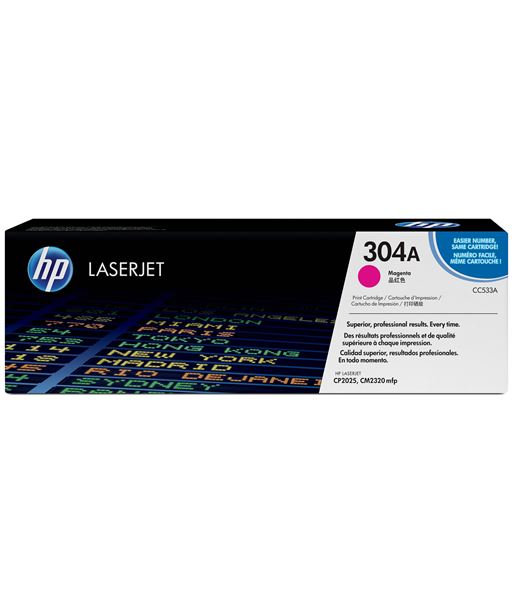 Hp CC533A toner magenta para laserjet cp2025dn/cp2025n y multifunción cm232 - CC533A