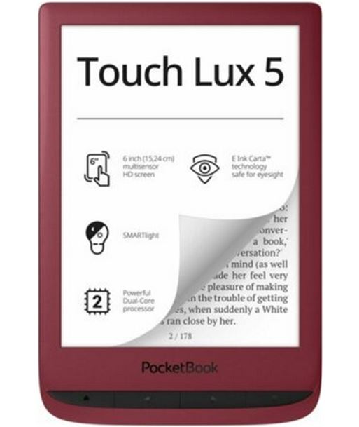 Pocketbook PB628-P RUBYRED lux5 rojo rubí e-book libro electrónico 6'' e ink táctil hd 8gb - PB628-P RUBYRED