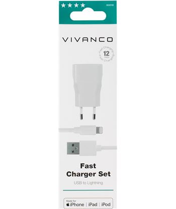 Vivanco 60018 cargador usb 2.4 mfi + lightning 1.2m blanco - 87236681_5742569347
