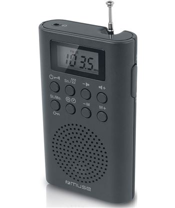Muse M-03 R negro radio analógica de bolsillo fm con altavoz integrado - +21462