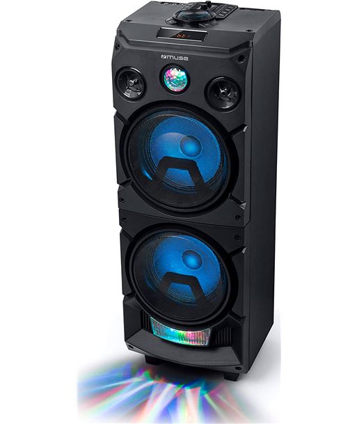 Muse M-1935 DJ negro altavoz para fiestas 400w con bluetooth radio fm usb a - +22167