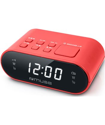 Muse M-10 RED m-10 rojo radio despertador fm con altavoz integrado - +21465