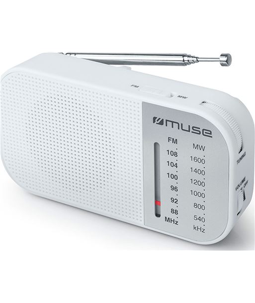 Compra gran descuento de Muse M025RW m-025 rw blanco radio analógica am/fm  portátil con altavoz integrado