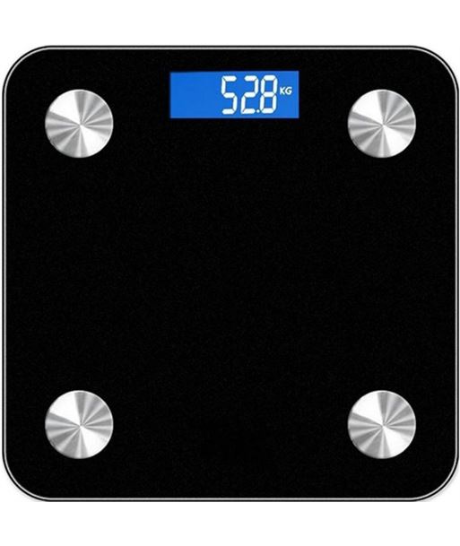 Forever BAB01001 bascula negra fit digital para baño balanza escala inteligente peso grasa b - 6952417304407-2