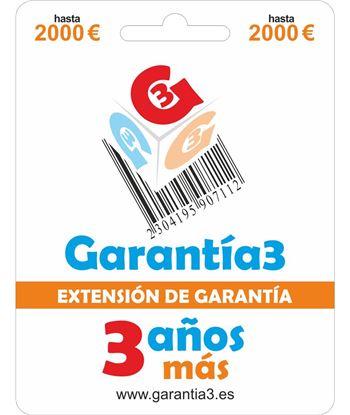 Garantia G3PD3ES2000 por webshop 3 años mas hasta 2000 euros - 8033509887683
