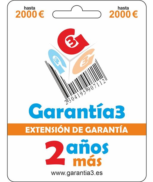 Garantia G3PDES2000 por webshop 2 años mas hasta 2000 euros - 8033509880417