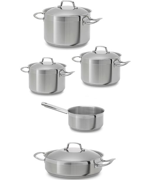 Teka 49004840 set de cocina set de 9 piezas de acero inoxidable apto para todo tipo de placas - 49004840