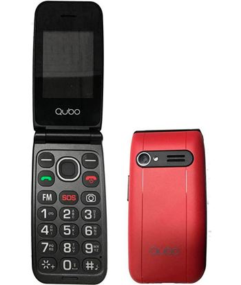 Qubo NEONW_RD_SOS teléfono móvil neonw bl sos 2 4'' bluetooth cámara y fm rojo - ImagenTemporalnuevoelectro.com