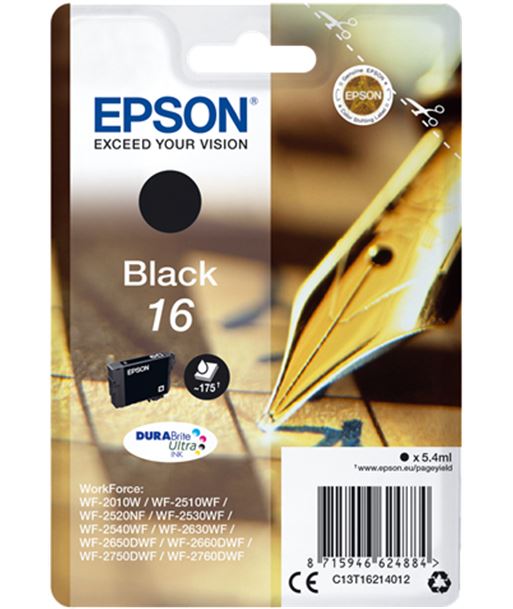 Epson C13T16214012 tinta negra 16 durabrite eps Consumibles - EPSC13T16214012