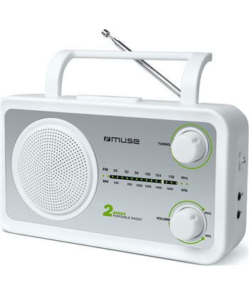 Muse M06SW m-06sw blanco plata radio analógica fm/am con altavoz integrado - +21853